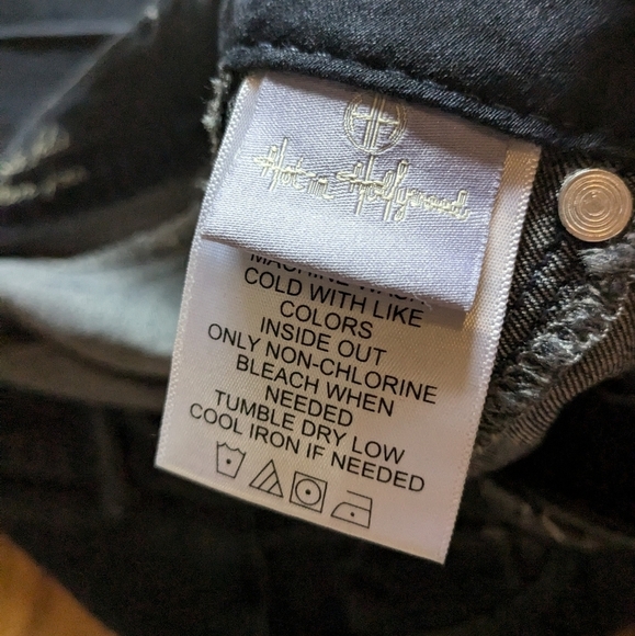 Hot in Hollywood Medium Blue Dark Wash Pull On Los Feliz Flare Jeans - Picture 10 of 11